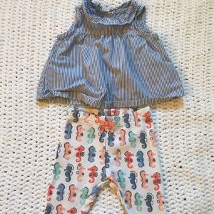 Gymboree 0-3 months seahorse outfit